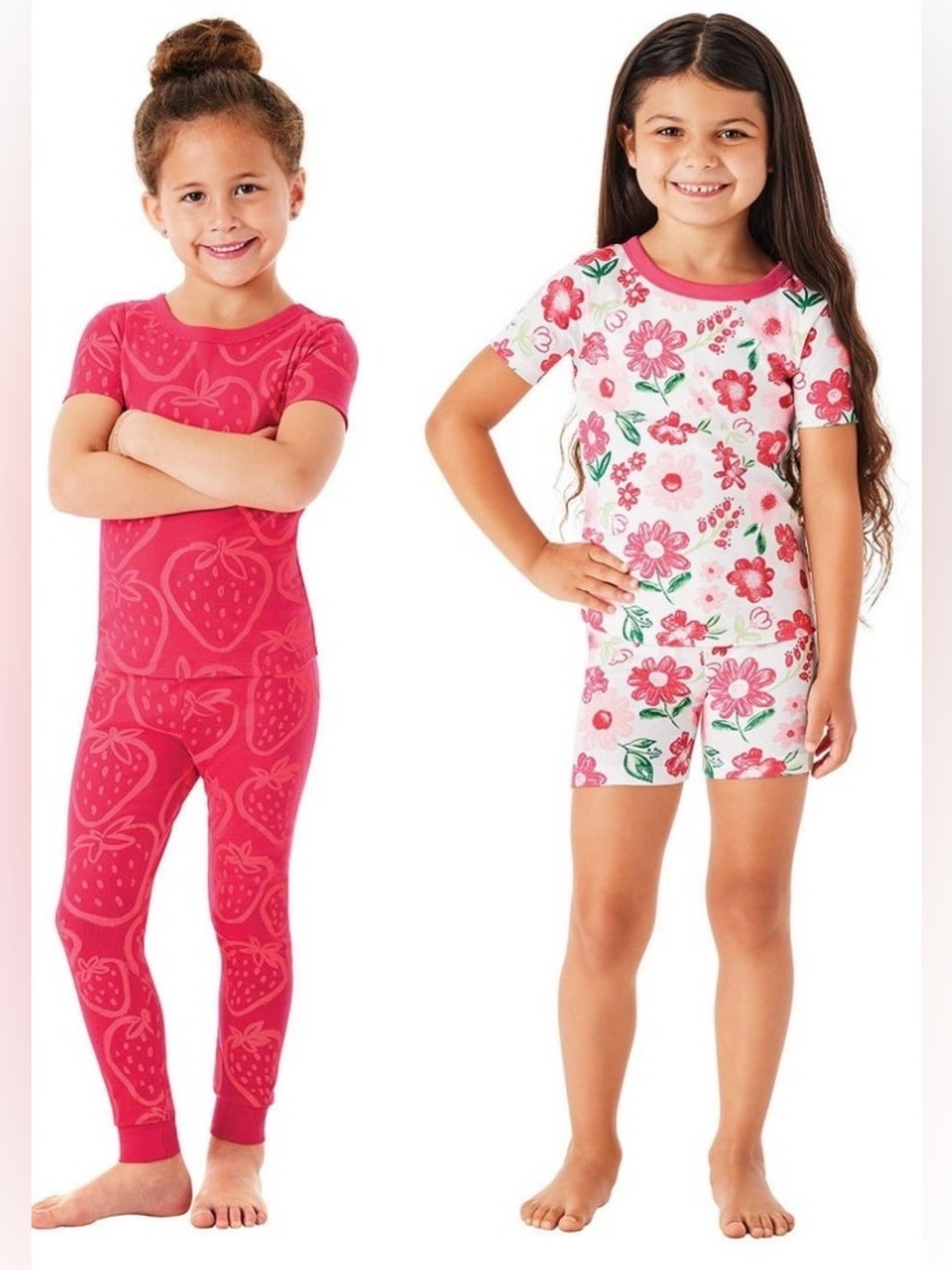 Member’s Mark Toddler 4 Pc 100% Organic Cotton Pajamas 2 Tops, 1 Short & 1 Pants